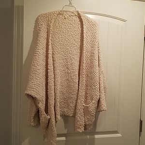 Fuzzy open sweater